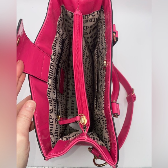 Juicy Couture Nailed it Tote Crossbody Bag and Wallet Hot Pink - Picture 7 of 12